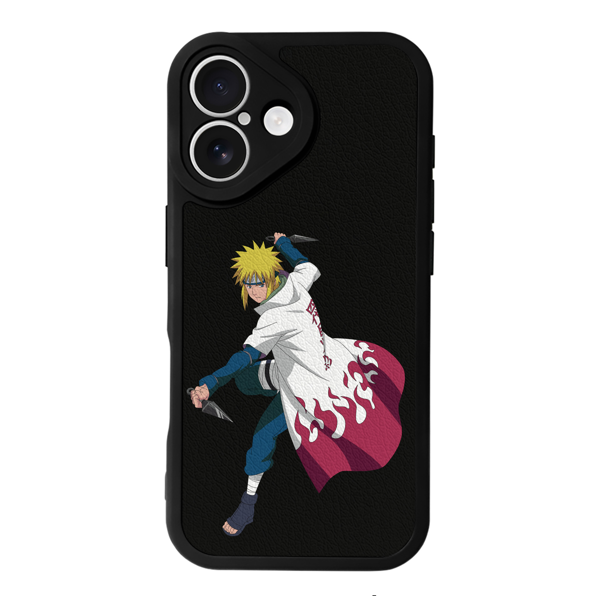 （画像用） NARUTO -ナルト- 波風 ミナト Namikaze Minato 【iPhone 16シリーズ対応】シリコンスマホケース（レザー調） 材質：シリコン